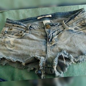 Vanilla Star Jean Booty Shorts Size 9